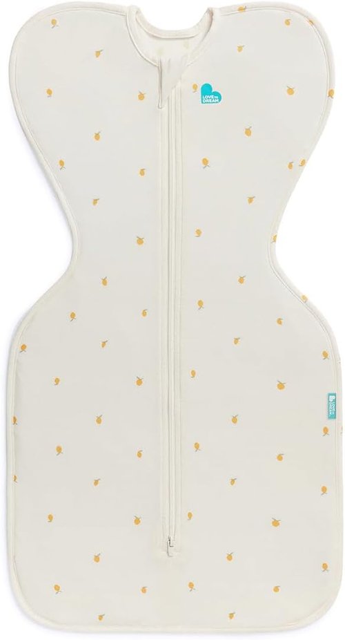Love to Dream Swaddle UP - Silky-Lux 1.0 TOG Bamboo Swaddle for Newborns 5-8.5 lbs | Cream Lemons
