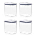 OXO GoodGrips POP Container - Airtight Food Storage - 1.7 Qt Rectangle (Set of 4) for Coffee and More