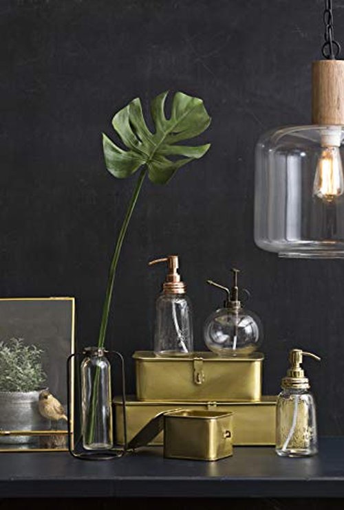 Creative Co-Op Decorative Metal Boxes with Gold Finish (Set of 3 Sizes)