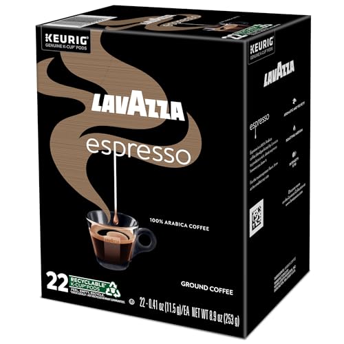Lavazza Espresso, Single-Serve Keurig K-Cup Pods, Medium Roast Coffee, 88-Count Box (4 Packs of 22)