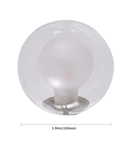 MKONOL Glass Globes Lamp Shade 3.94" Sputnik Chandelier Fixture Replacement Suitable for G9 lamp Holder