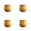 Dicmracy 4-Oz Ceramic Espresso Cups Set - Multi-Color, Handle-Free Design for Home & Cafe | Dishwasher-Safe Stoneware Cups (yellow, 4)