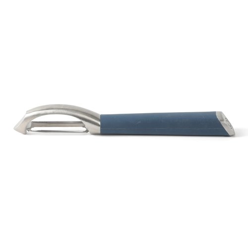 Calphalon Edge Stainless Steel Straight Vegetable Peeler w/Thermoplastic Rubber Handle - Navy Blue
