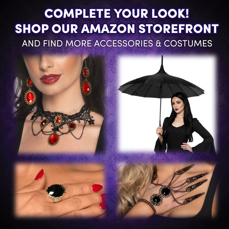 Gothic Long Velvet Dress for Women Halloween Costume Witch Cosplay Vampire (Small 4-6) - Flared Sleeves & Floor-Length
