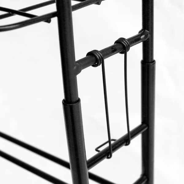 Regine Switzerland Toilet Paper Holder Stand - Stylish Bathroom Storage with Raised Base | Black