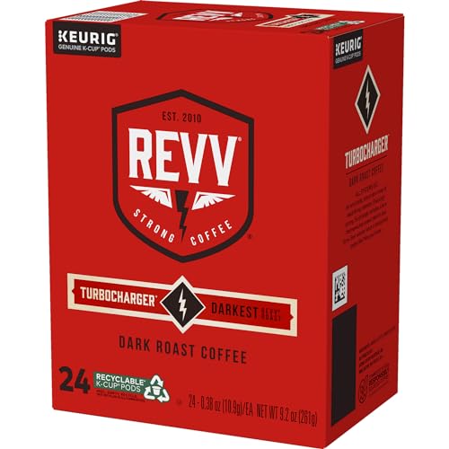 REVV Turbocharger Keurig Single-Serve K-Cup Pods, Dark Roast Coffee, 96 Count