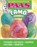 PAAS Camo Egg Decorating Kit - Complete Easter Egg Dye Set with 276 Stickers & 8 Food-Safe Dye Tablets