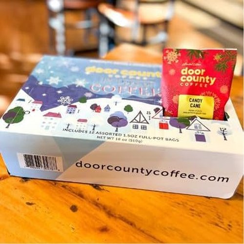 12 Days of Coffee Advent Calendar - 12 Unique Flavored Ground Coffee Bags - Perfect Holiday Gift