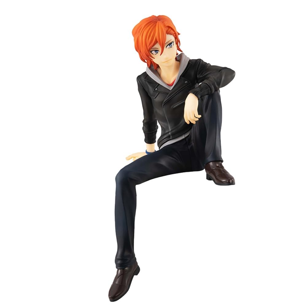 Puruuige 2PCS Nakahara Chuuya/Dazai Osamu Anime Figure Dazai Osamu Noodle Stopper Figurine Sitting Pose Character Model Desktop Decoration, 5.5 inch
