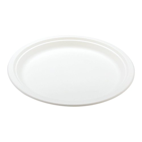 Restaurantware Pulp Tek 11.8 Inch Eco-Friendly Plates 100 Extra Large Disposable Dinner Plates - Made From Sugarcane Fibers Heavy-Duty White Bagasse Premium Plates Sturdy Round