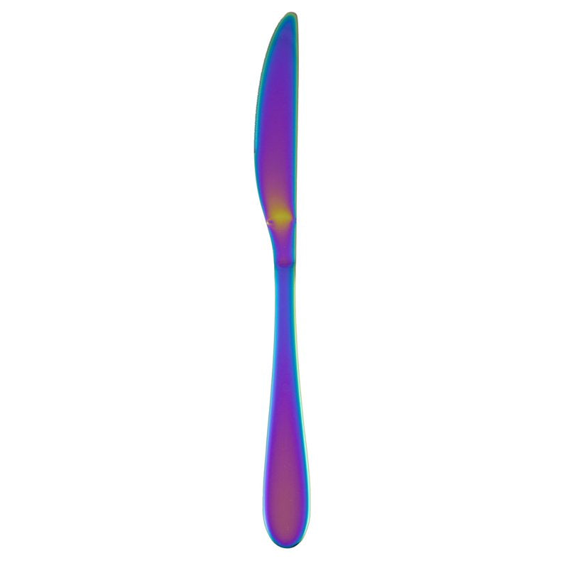 Rainbow Mirror Stainless Steel Dinner Knife Set - Multicolor, 4 Pack