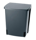 Brabantia 2.6 Gal Built-in Cupboard Trash Can (Black) Mounted Hidden Compact Storage for Kitchen (Min Space H10.63xW9.06xD13.39)