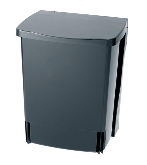 Brabantia 2.6 Gal Built-in Cupboard Trash Can (Black) Mounted Hidden Compact Storage for Kitchen (Min Space H10.63xW9.06xD13.39)