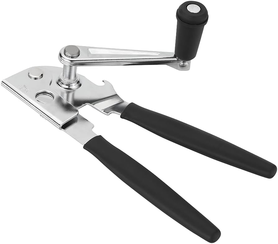 Skiennix Manual Can Opener - Ergonomic Heavy-Duty Design with Soft Handles for Easy Use