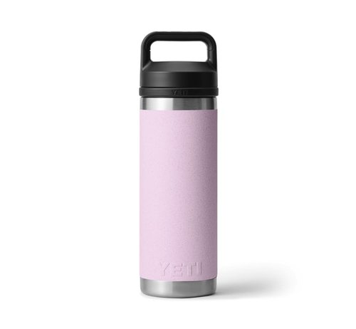 YETI Rambler Bottle Chug, Vaccum Insulated Stainless Steel Bottle with Leakproof Chug Cap, Cherry Blossom, 18 oz (532 ml)