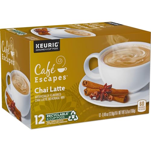 Cafe Escapes Chai Latte Keurig Single-Serve K-Cup Pods, 72 Count