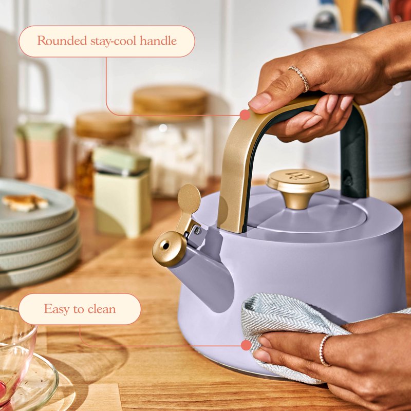 1.8L Ceramic Non-Stick Stovetop Tea Kettle - Lavender