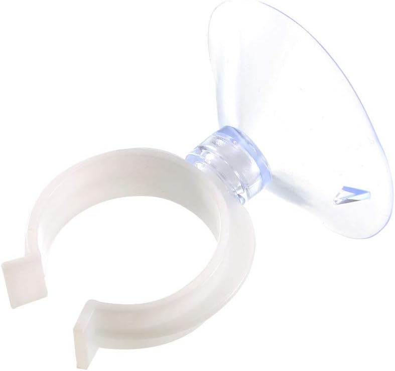 Uxcell Aquarium Suction Cup Clips - Secure Airline Tube Holders for Fish Tanks | Clear 24mm, 12 Pcs