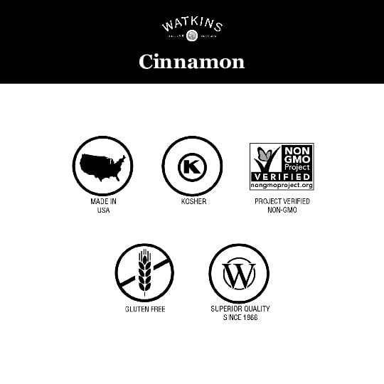 Watkins Gourmet Pure Ground Cinnamon - 6 Oz. Tin for Flavorful Baking & Cooking