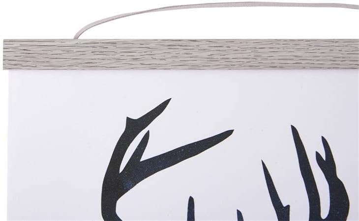Benjia Magnetic Poster Hanger - 40" Wooden Frame for Canvas & Artwork | Easy Wall Display (Grey)
