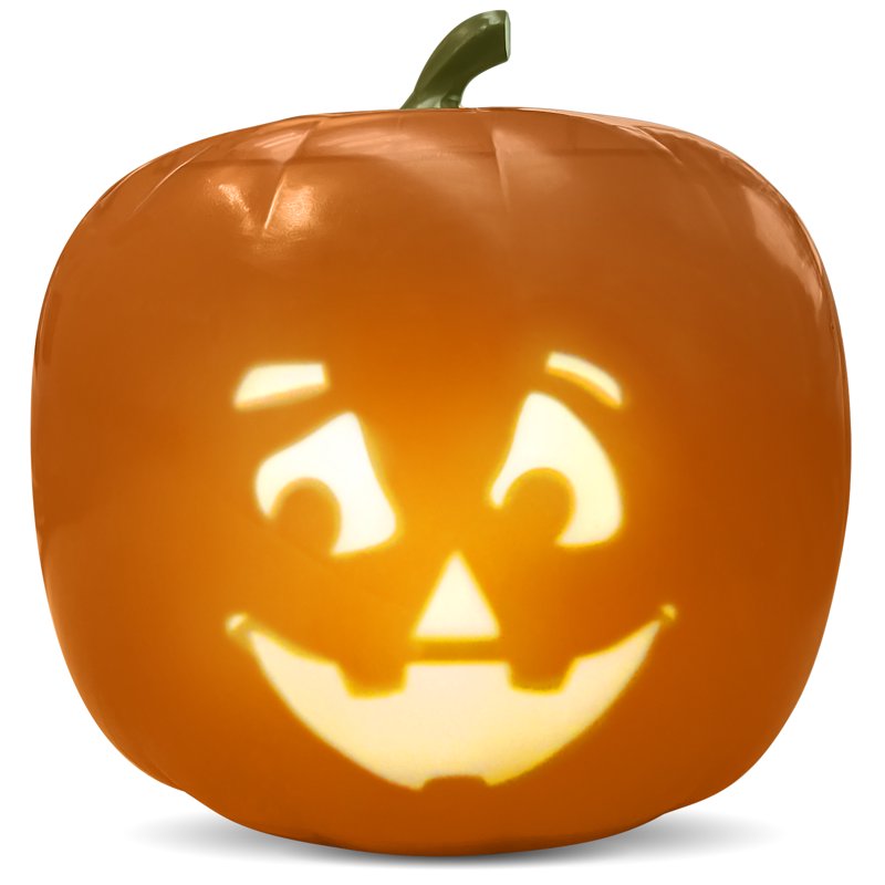 Talking Animated Pumpkin with LED Light Projector and Speaker - 8 Inch