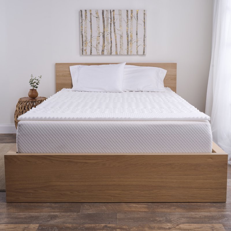 (2 Pack) Foam Mattress Topper for Twin/Twin-XL Beds - 1.25-Inch, 7-Zone, White, Mainstays