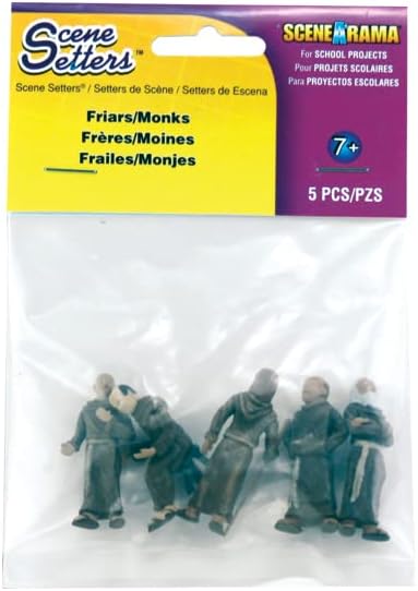 Woodland Scenics Figurine Set - 1.5-Inch Friars/Monks Scene Setters | 5-Pack