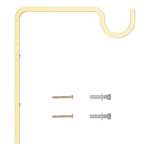 National Hardware N275-508 Extended Wall Hook, 9", Brushed Gold