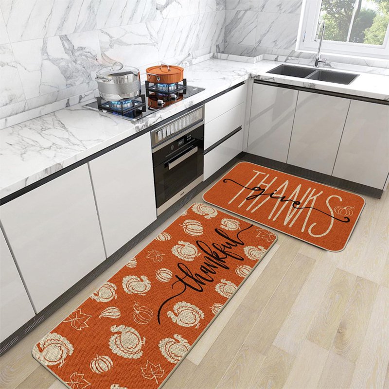 Aihimol Fall Theme Kitchen Rugs & Mats Set of 2 - Free Size, A
