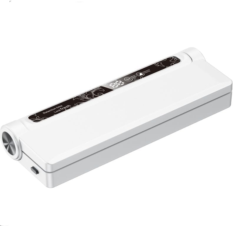 Skiennix Food Vacuum Sealer Machine - Compact Design with Strong Suction & Digital Timer | 20 Bags Included