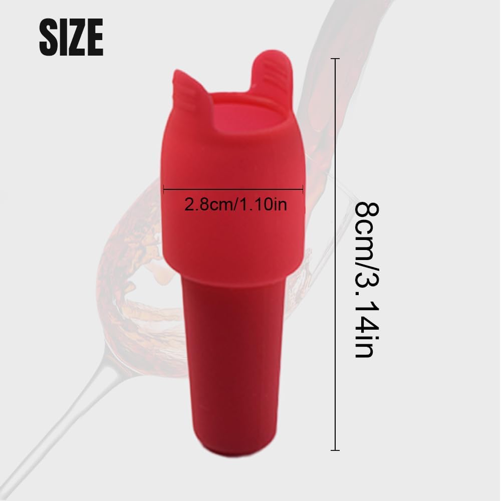 Silicone Wine Stopper for Wine Bottle, 2026 New Reusable Seal Cover for Wine, Champagne Beer, Keep Drinks Fresh (8)