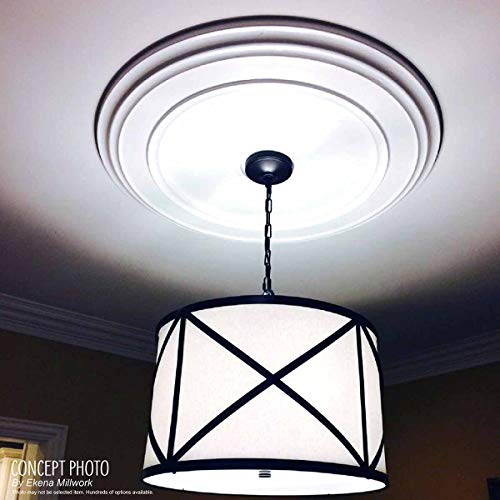 Ekena Millwork CM14TR2-03500 14 3/4"OD x 3 1/2"ID x 1 3/4"P Traditional Ceiling Medallion, Fits Canopies up to 4", 2 Piece