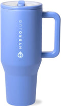 HydroJug Traveler - 40 Oz Insulated Water Bottle with Handle & Flip Straw - Leak Resistant, Light Blue