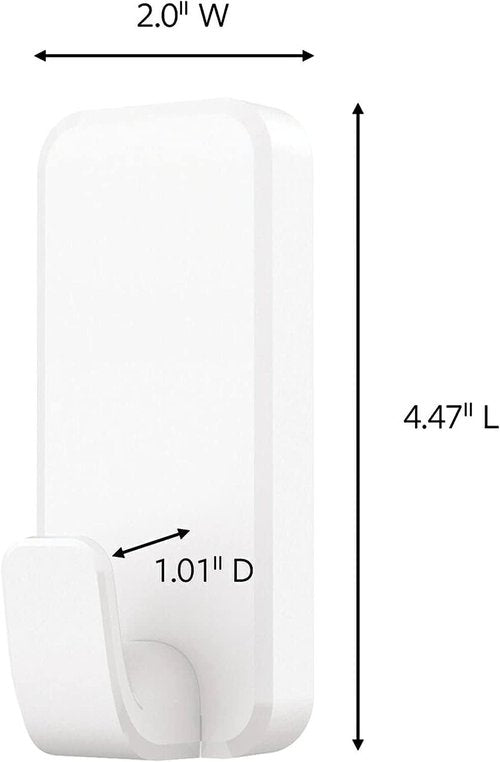 Command 10 lb XL Heavyweight Hook - Damage-Free Adhesive Wall Hooks for Organization & Storage | 2 Hooks & 6 Strips