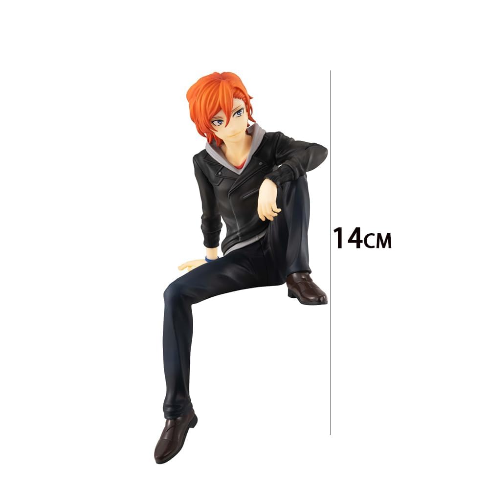 Puruuige 2PCS Nakahara Chuuya/Dazai Osamu Anime Figure Dazai Osamu Noodle Stopper Figurine Sitting Pose Character Model Desktop Decoration, 5.5 inch