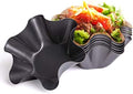Skiennix 6-Pc Tortilla Pan Set | Non-Stick Fluted Taco Salad Bowl Makers, Carbon Steel
