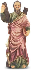 FERGRELM 4" St. Andrew Statue - Includes Prayer Card for Spiritual Inspiration
