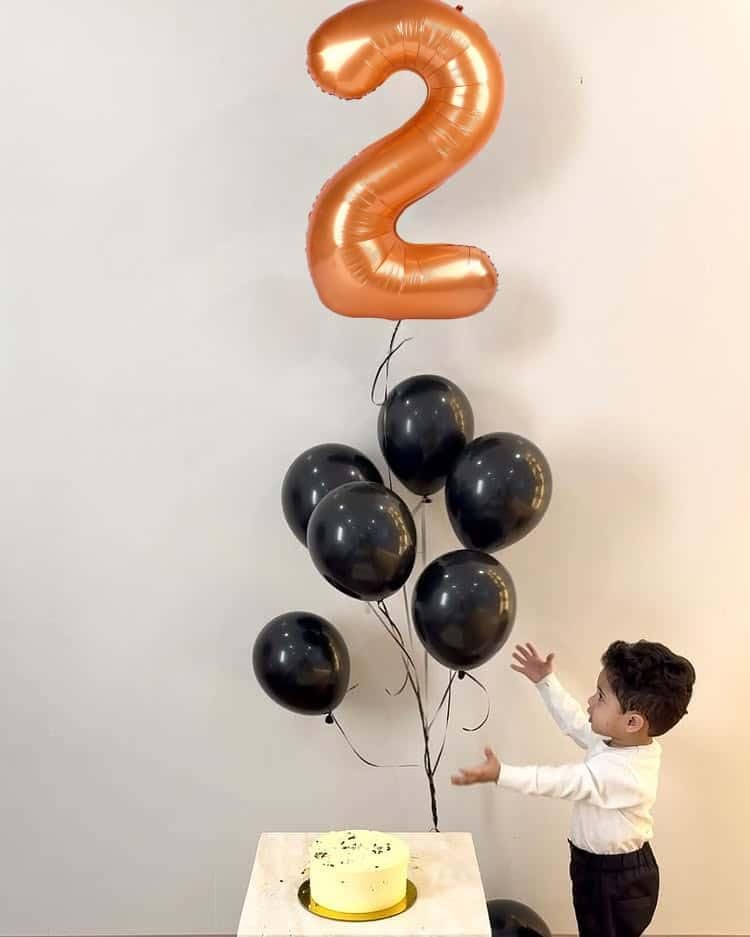 Orange Number 1 Balloon - 40 Inch Shiny First Birthday Decoration for Baby Boy/Girl