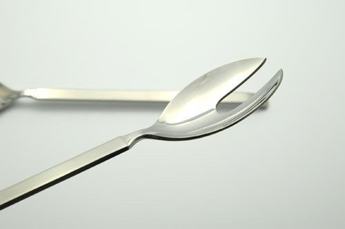 Alessi 4180/14 "Dry" Salad Set, Silver