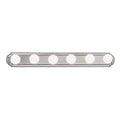 Kichler 36" Round Bath Bar Vanity Light in Brushed Nickel, 6-Light Traditional Bathroom Light, (36" L x 4.75" H), 5018NI