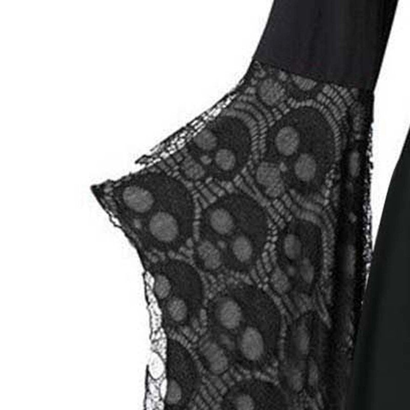 Women's Gothic Dress AA-Gray S Halloween Costume Vintage Long Sleeve Dress