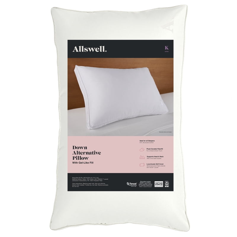 Allswell Down Alternative Firm King Bed Pillows 8 Pack - Supportive Support
