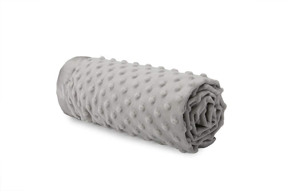 Pro Goleem Grey Elephant Security Blanket - Soft Minky & Satin Baby Blanket for Comfort