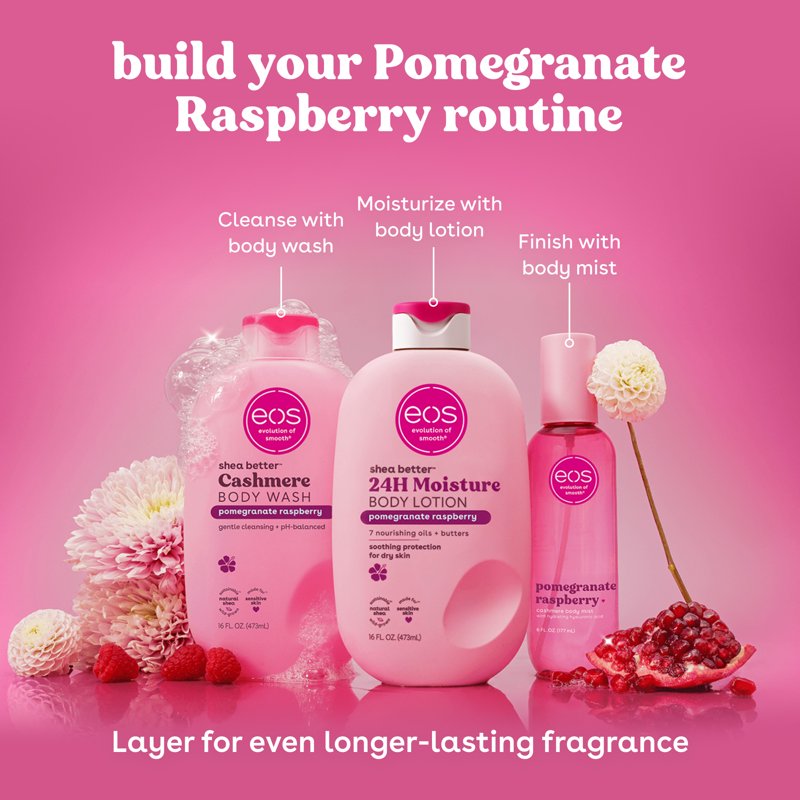 Pomegranate Raspberry Fine Fragrance Body Mist - Hydrating Hair & Body Spray - 6 fl oz