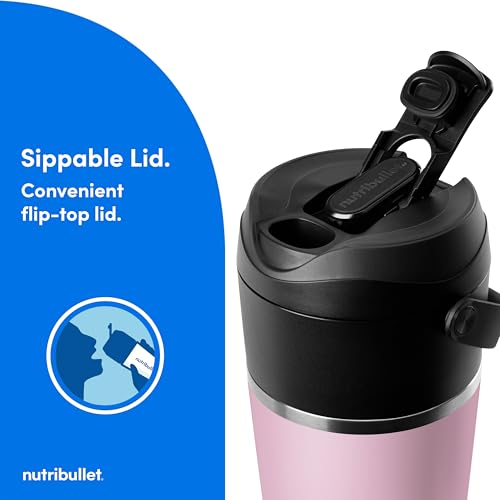 nutribullet Flip Portable Blender with Insulated Cup, Lavender, NBPB50350LAV