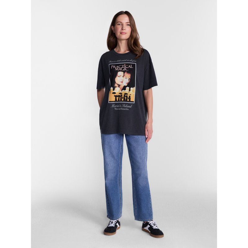 Women's Practical Magic Halloween Graphic Tee - Black XS Short Sleeve
