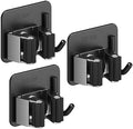 Skiennix Broom Holder Wall Mount - 3-Piece Garden Tool Organizer | Durable 304 Stainless Steel (Black)