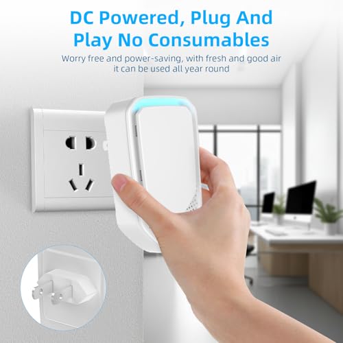 6Pcs Air Ionizer Plug In Air Purifier with Negative Ion Generator,2026 Air Ionizers for Home&Dust Mites,Quiet Mini Air Freshener for Home,Office,Basement,Air Purifiers for Odor,Dust,Smoke,Pets Smell