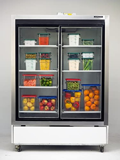 Carlisle FoodService Products Squares Square Food Storage Container with Stackable Design for Catering, Buffets, Restaurants, Plastic, 4 Quarts, White
