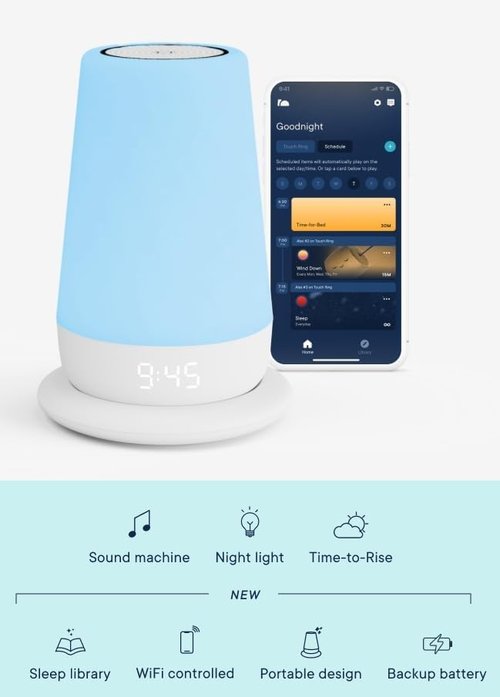 Hatch Rest+ Sound Machine - 2nd Gen Child’s Night Light & Alarm Clock | Portable Sleep Trainer with White Noise & Bedtime Stories